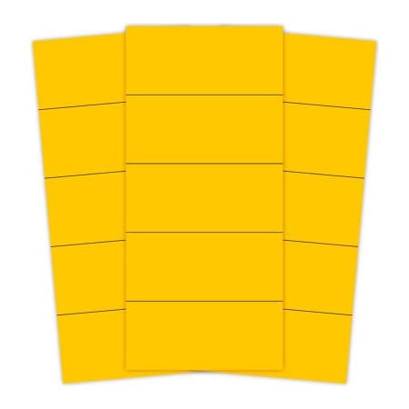 Magna Visual Magnetic Yellow  Strips 2" X 7/8", 25 Per Pack PMR-722